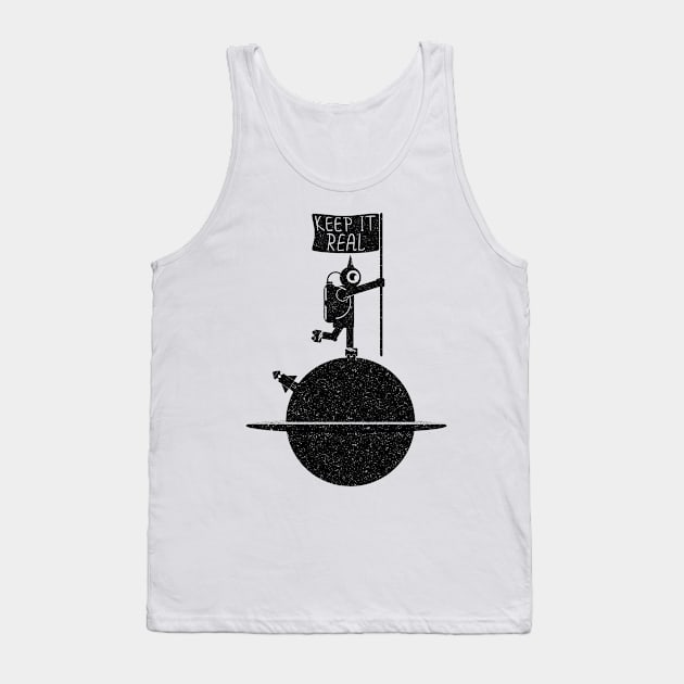 Astronaut Keep it real Tank Top by mailboxdisco